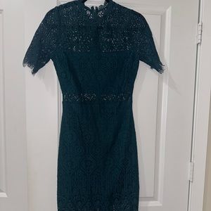 LULU'S forest green lace dress Size Small